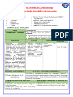 Actividad de Aprendizaje Describimos A Personas