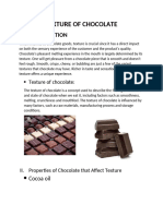 I.Properties of Chocolate That Affect Texture