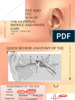 Assessment and Diagnostic Evaluation of The External Middle and Inner Ear