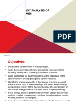 Energy Analysis of Control Volume