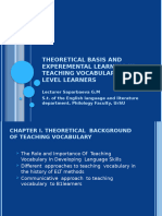 Approaches and Methods Teaching Vocabulary For B1level Learners