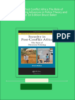 Security in Post Conflict Africa The Role of Nonstate Policing Advances in Police Theory and Practice 1st Edition Bruce Baker