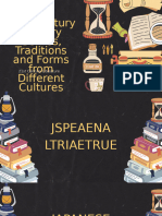 Dark Gray and Yellow Textured Literature Genres of Literature Prsentation