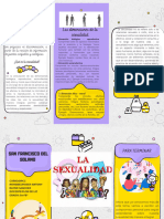 Folleto Tríptico Promocional de Servicios de Marketing Digital Ilustrado Empresarial Amarillo y Morado