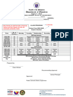 Uniformed Teachers and Class Program Sy24 25