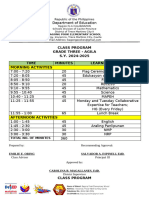 Class Program Teachers Sched Make Up Classes