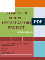 Computer Science Investigatory Project