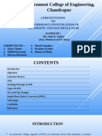 A Presentation ON Performance Investigation of Automatic Voltage Regulator