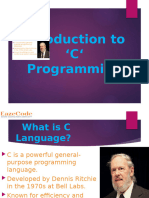 Introduction To C Programming Presentation