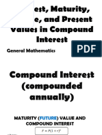 3 Interest Maturity Future and Present Values in Compound Interest 1