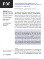 Modeling The Potential Distribution of The Threatened Grey Necked Picathartes Picathartes Oreas Across Its Entire Range