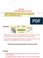 Production Planning and Control