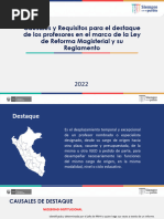 Spectos Generales Causales Requisitos Fechas de Presentación Ect Del Destaque Del Cargo de Profesor y Especialista