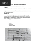 Test On Lagged Pipe Apparatus