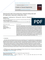 Experimental Study of The Performance of Liquid Cooling Tank Used For Single Phase Data Center