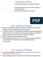 Unit 1 Applications of Biology