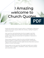 40 Amazing Welcome To Church Quotes