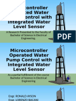 Microcontroller Operated Water Pump Control With Integrated Water