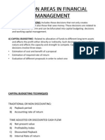 Decision Areas in Financial Management