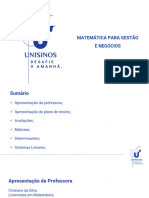 Matemática para Gestão e Negócios - 1 Web