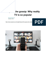 Aceprensa - Beyond The Gossip - Why Reality TV Is So Popular