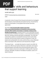 Principals' Skills and Behaviours That Support Learning - Teacher