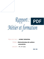 Rapport Métier Et Formation