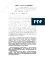 La Filosofia Como Actitud Humana