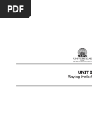 InglÃ©s I, Primera EdiciÃ N, Yaneth Ocando Pereira - 1 - Unidad I