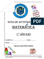 Guia de Actividades 1ro Eso de Matematica 2024