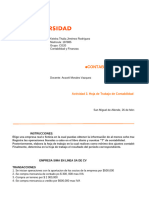 Actividad 3. Hoja de Trabajo de Contabilidad