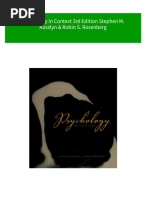 Psychology in Context 3rd Edition Stephen M. Kosslyn & Robin S. Rosenberg 2024 Scribd Download