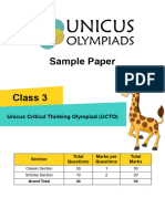 UCTO Sample Papers For Class 3