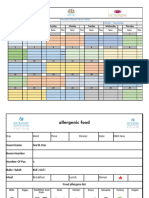 Request Form For Allergic Food