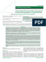 Arthrocentesis With or Without Platelet Rich Plasma PRP in Management of Tempromandibular Joint Internal Derangement Comparative