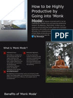 How To Be Highly Productive by Going Into Monk Mode