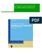 Singular Traces Volume 2 Trace Formulas 2nd Corr. and Exten. Edition Edition Steven Lord 2024 Scribd Download