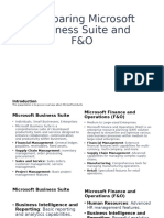 Comparing Microsoft Business Suite and F&O