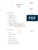 CBSE Sample Papers For Class 3 Maths With Solutions - Mock Paper 1