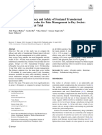 Comparaison of Efficacy and Safety of Fentanyl Transdermal Patch With Oral Ketorolac For Pain Management in Dry Socket: A Randomized Clinical Trial