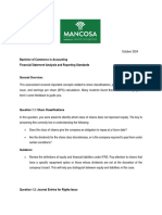 Feedback Financial Statement Analysis and Reporting Standards - Case Study