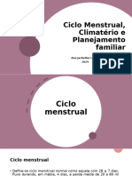 Ciclo Menstrual, Climatã©rio e Planejamento Familiar