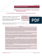 Supernumerary As An Etiological Factor in The Alteration of The Sequence and Dental Eruption