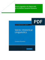 Ebooks File Socio Historical Linguistics Its Status and Methodology 1st Edition Suzanne Romaine All Chapters