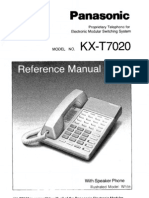 Panasonic KX-T7020 Reference Guide