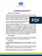 Anexo3 Politica de Tratamiento de Datos Personales de Alpina S.A Bic