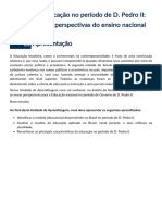 2 - A Educação No Período de D. Pedro II Novas Perspectivas Do Ensino Nacional