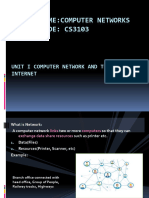 Unit I Computer Networks