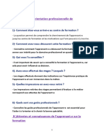 Parcours D'orientation Professionnelle