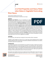 Assessment of Soil Properties and Heavy Metal Contamination Status in Vegetable Farms Along River Sauna